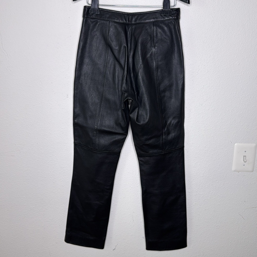 Wilsons Leather Maxima black straight leg leather pants size 8 - Picture 2 of 5